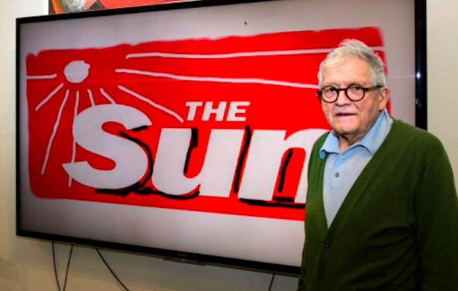 David Hockney Redesigns The Sun's Logo For Special Edition