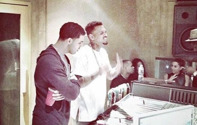 Drake & Chris Brown In The Studio! Be Still My Beating Heart
