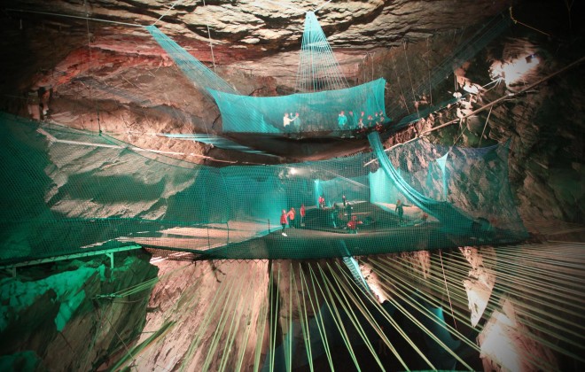 Bounce Below's Trampoline Caverns