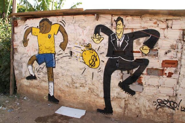 Anti-Fifa Graffiti In Brazil