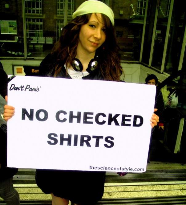 No Checked Shirts
